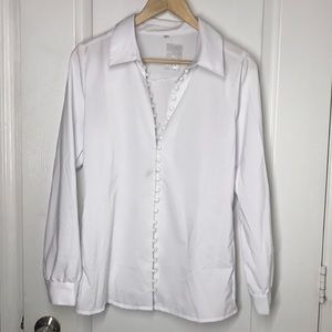 White button down blouse